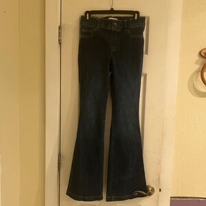 SPANX Navy Wide Leg Jeans